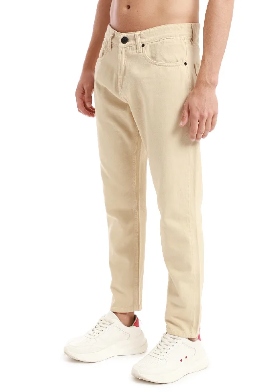 Cream Carrot Fit Denim Modern Men's 