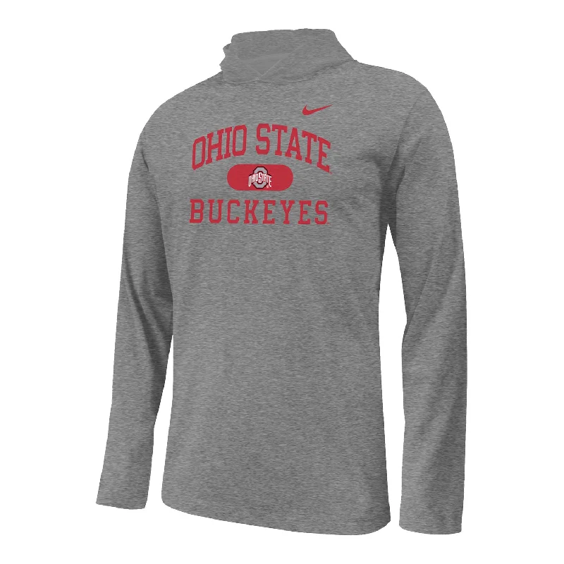 Ohio State Buckeyes Nike Youth Hooded Gray T-Shirt Artistic Men's Hand