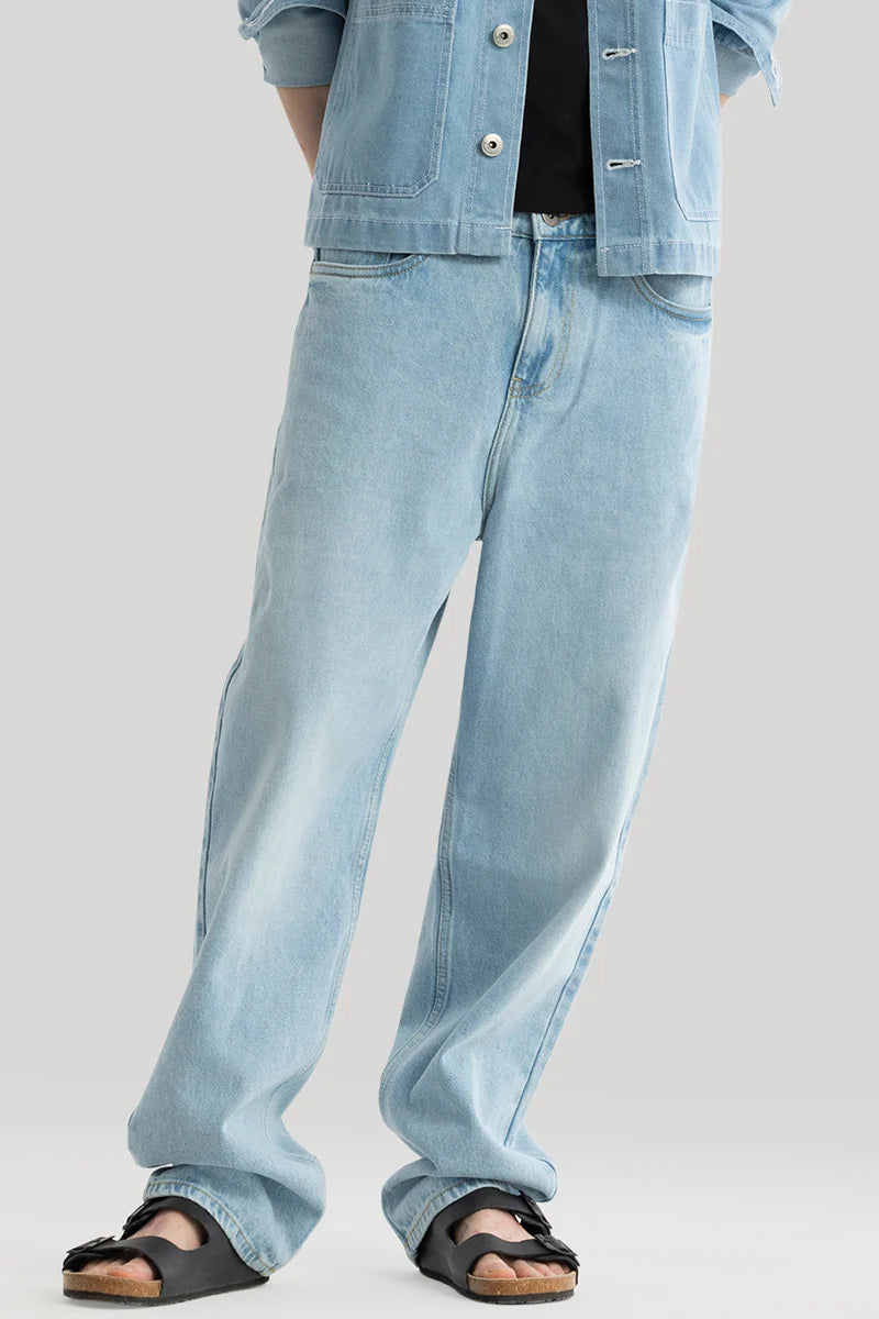 Lars Light Blue Loose Fit Jeans Minimalist Men's Casual 