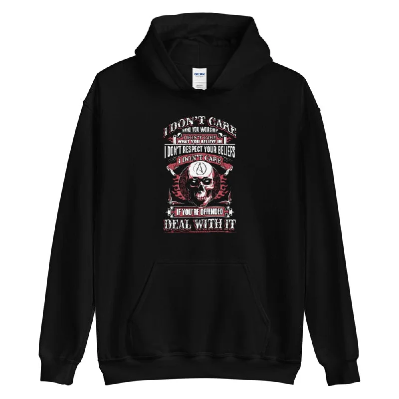 I Don't Care Who You Worship - Skull Hoodie - up to 5XL Casual Men's Short