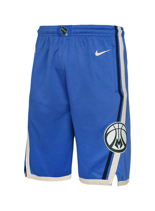 Youth Nike 2024-25 City Edition Milwaukee Bucks Swingman Shorts Business