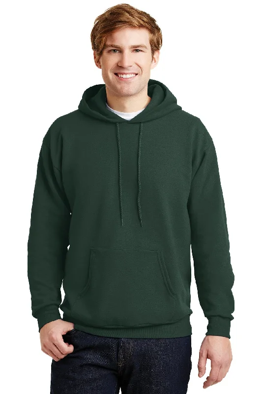 Hanes Ecosmart Pullover Hooded Sweatshirt P170 Deep Forest Sophisticated Men's French