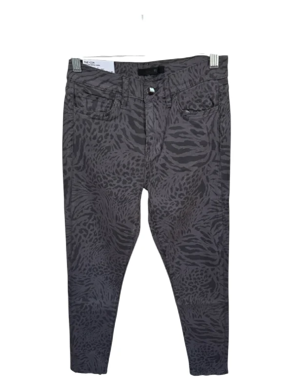 Joe's Size 29 Gray & Black Cotton Blend Mid Rise Skinny Zebra Print Jeans Bold Men's Animal