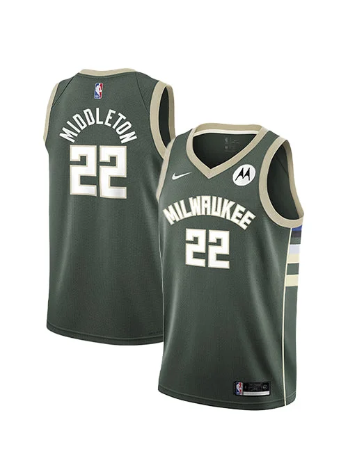 Youth Nike Icon Khris Middleton Milwaukee Bucks Swingman Jersey Cclassic Men's Tweed