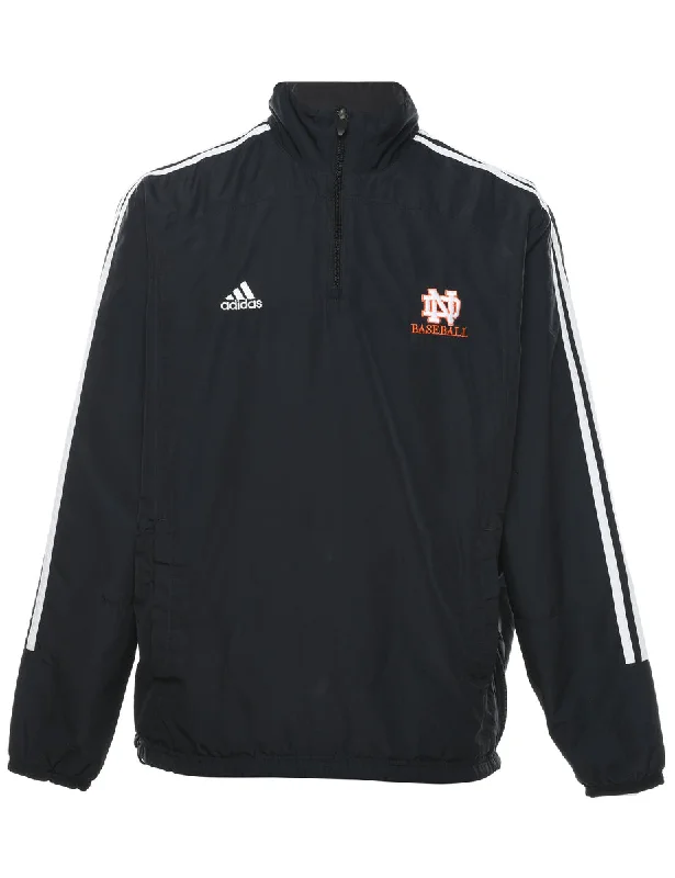 Adidas Black & Orange Basketball Design Nylon Jacket - M Cclassic Men's Tweed