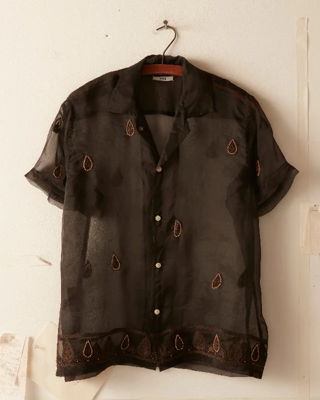 Pearl Paisley Short Sleeve Shirt Earthy Men's Sustainable 