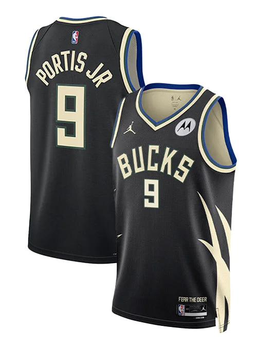 Jordan 2022 Statement Edition Bobby Portis Milwaukee Bucks Swingman Jersey Refined Men's European