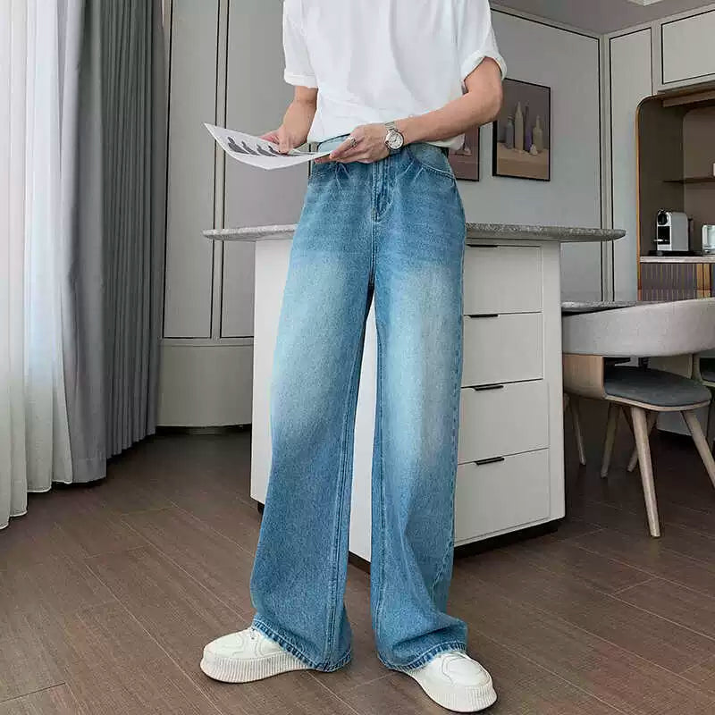 High Waist Straight Leg Jeans Bohemian Men's Free