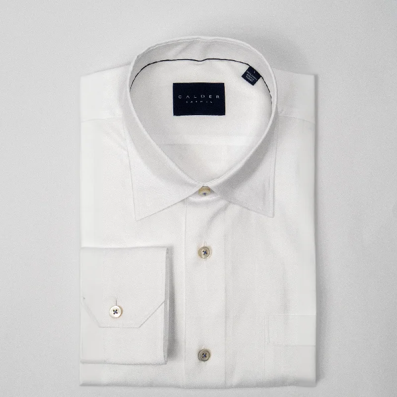 CALDER WHITE SLD TONAL LS SHIRT Refined Men's Velvet