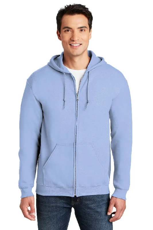 Gildan Heavy Blend Full Zip Hooded Sweatshirt Carolina Blue Tailored