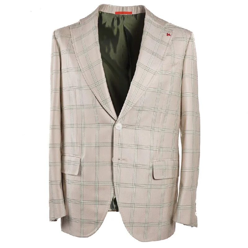 Isaia Super 140s Wool-Silk Sport Coat Trendy Men's Oversized