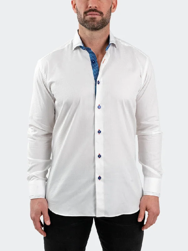 Maceoo Stretch Shirt | Einstein JacqCloud White Cozy Men's Winter