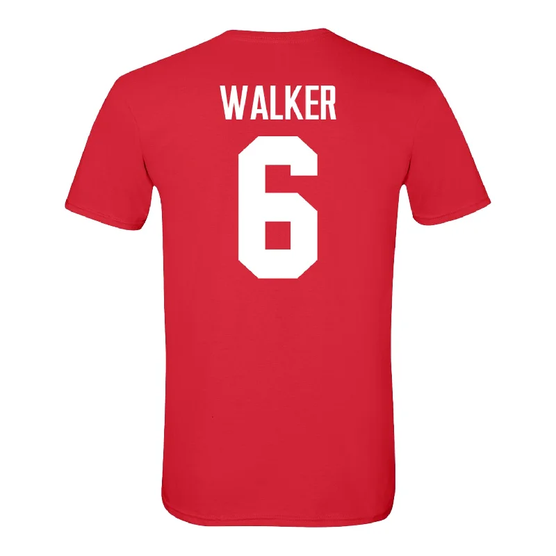 Ohio State Buckeyes #6 Jewel Walker Student Athlete Men's Lacrosse T-Shirt Practical Men's Multi