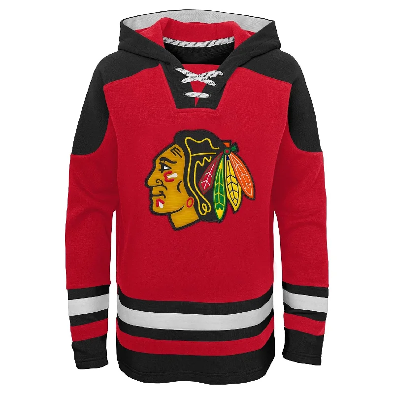 Chicago Blackhawks Ageless Youth Lace Hooded Sweatshirt Elegant Men's Cashmere