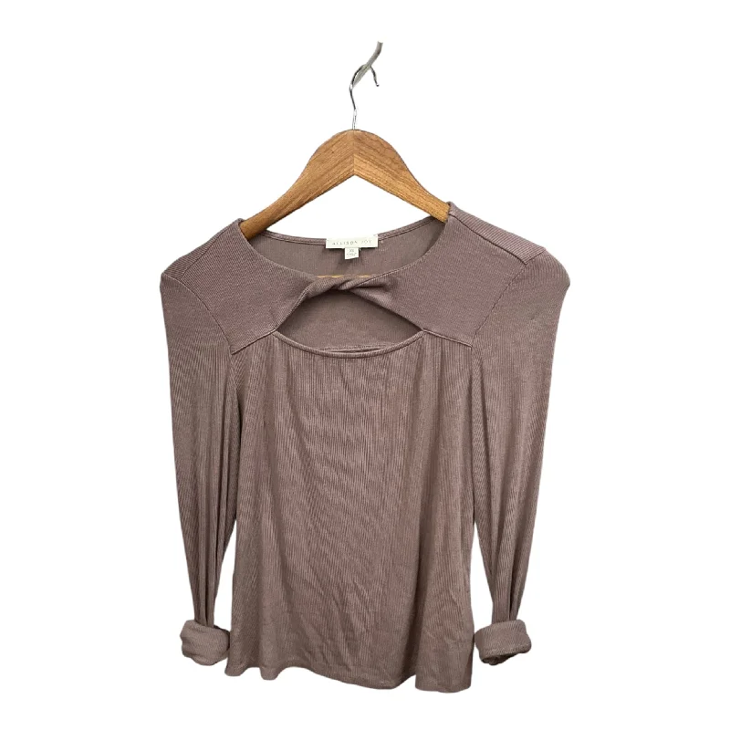 Top Long Sleeve By Allison Joy In Taupe, Size: Xs Traditional Men's Wool