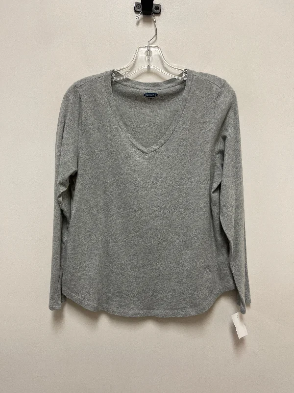 Top Long Sleeve Basic By Old Navy In Grey, Size: M Refined Men's Hand