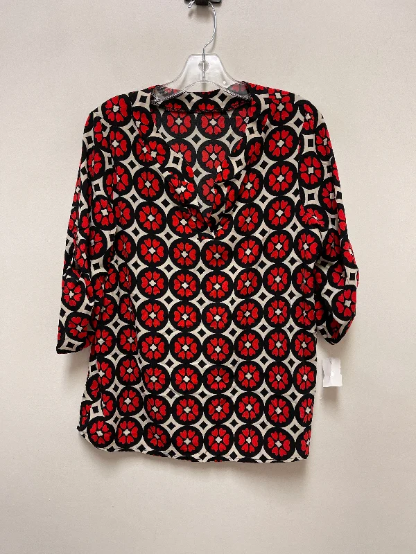 Top Long Sleeve By Clothes Mentor In Black & Red, Size: L Unique Men's Patch