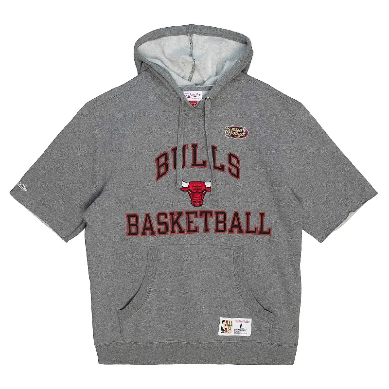 Chicago Bulls Short Sleeve Fleece Hooded Sweatshirt Practical Men's Quick