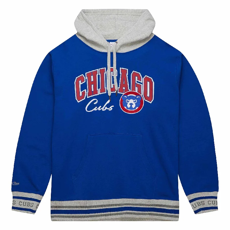 Chicago Cubs Premium Fleece Vintage Logo Hoodie Laid