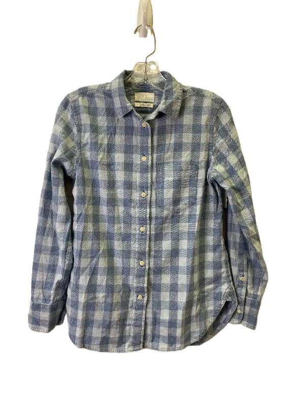 Top Long Sleeve By J. Crew In Blue, Size: Xs Traditional Men's Country