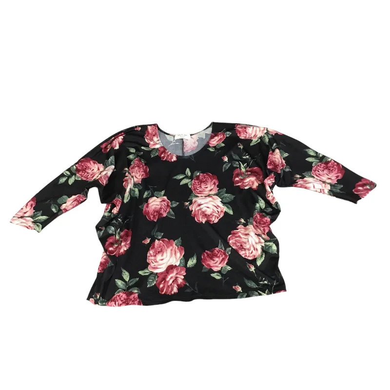 Top Long Sleeve By Kim & Cami In Floral Print, Size: M Preppy Men's College