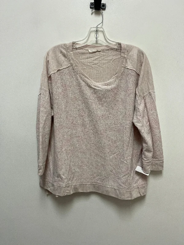 Top Long Sleeve By Hem & Thread In Pink, Size: M Gym