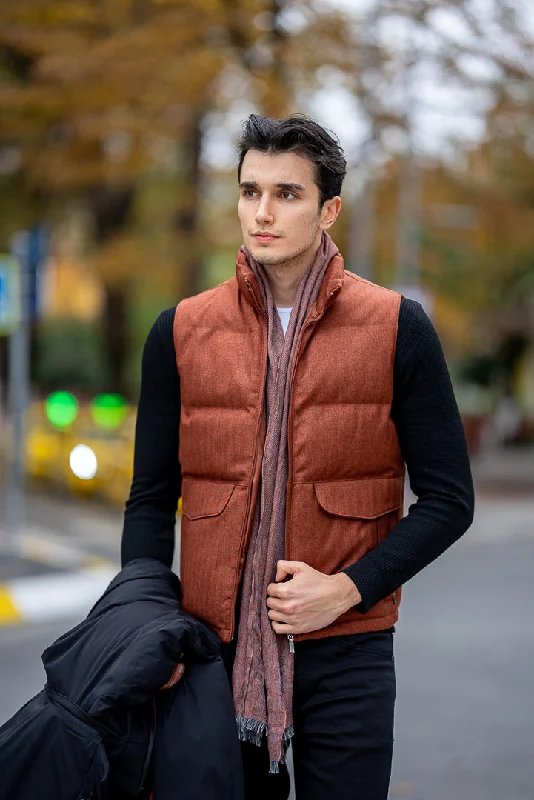 Bojoni Omaha Slim Fit Tile Vest Traditional Men's Wool