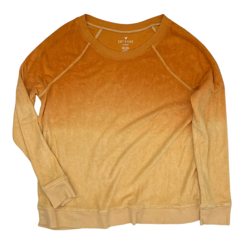 Top Ls By American Eagle In Orange, Size:M Bold Men's Statement