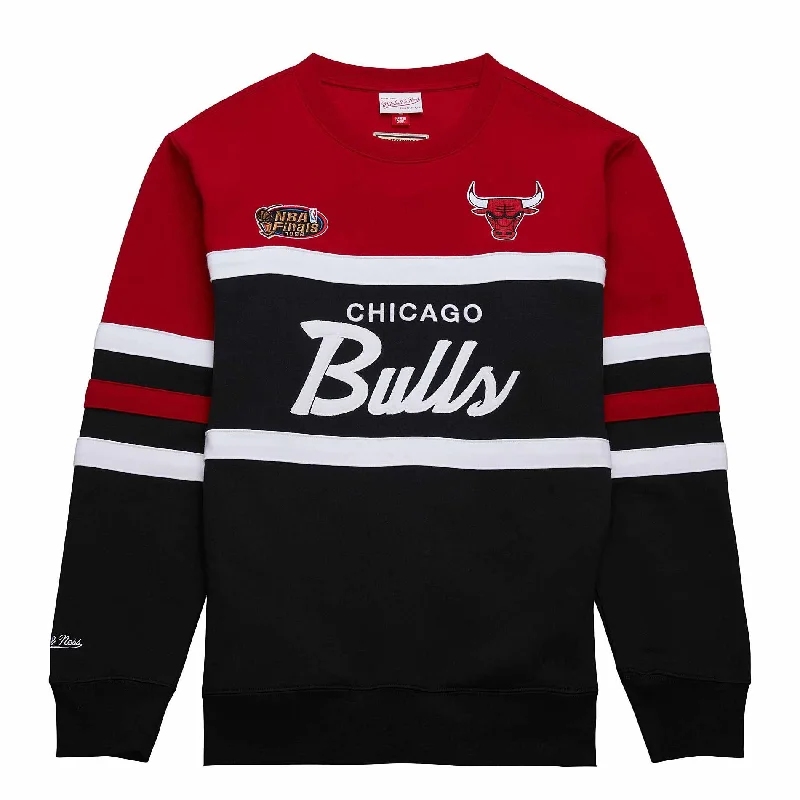 Chicago Bulls Mitchell & Ness Black Head Coach Crewneck Sweatshirt Relaxed Men's Australian 