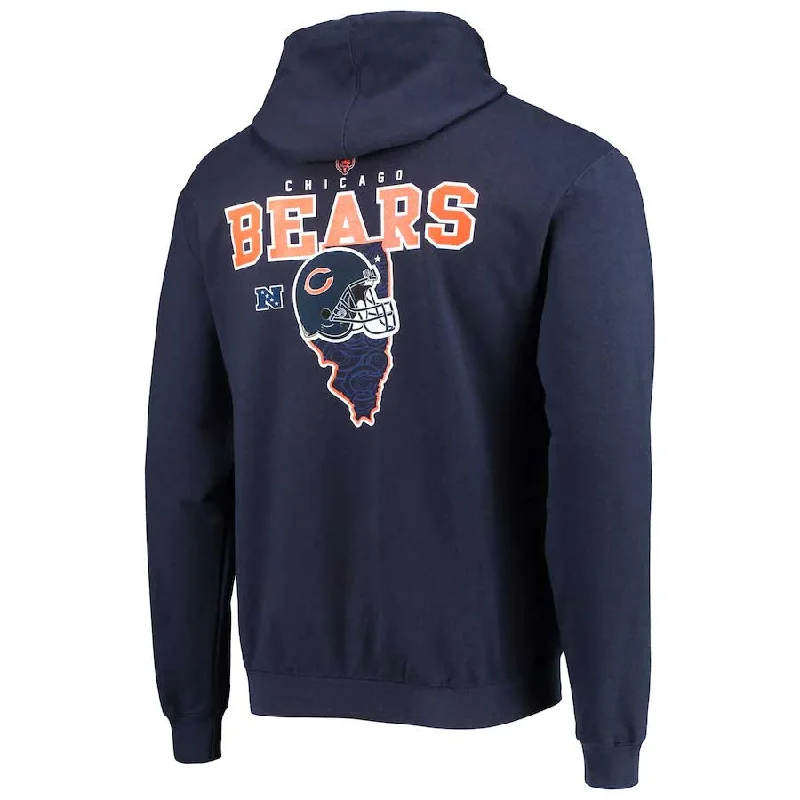 Chicago Bears Stateside Hooded Sweatshirt Cozy Men's Sherpa