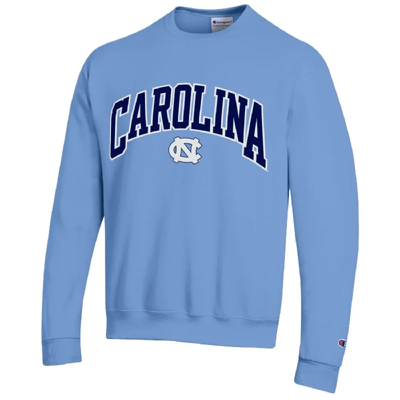 Carolina Tar Heels Interlock Embroidered Crewneck by Champion Athletic Men's High