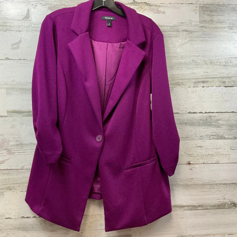 Blazer By Torrid In Purple, Size: 2x Dapper Men's 1920S