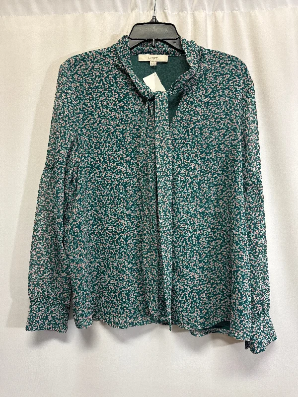 Top Long Sleeve By Loft In Green, Size: M Organic