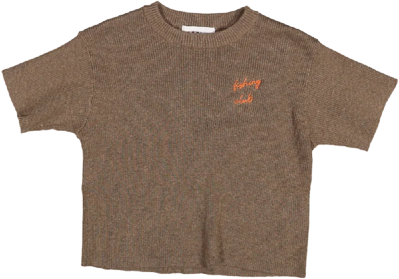 GS24003M-Fishing Club Rib Tee-Mud Sophisticated Men's 