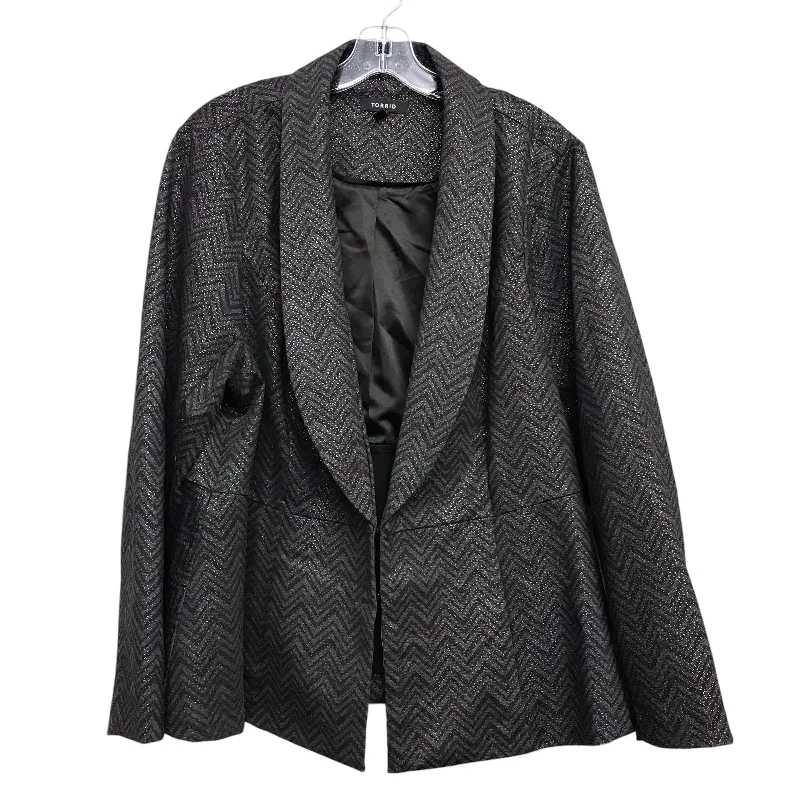 Blazer By Torrid In Black & Grey, Size:3X Youthful Men's Anime