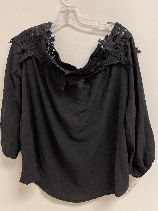 Top Long Sleeve By Clothes Mentor In Black, Size: L Adventure