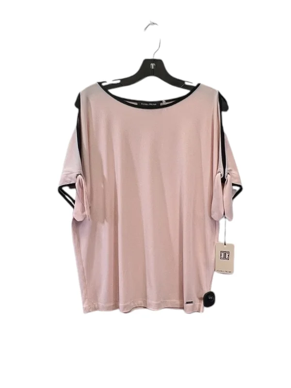 Top 3/4 Sleeve By Ivanka Trump In Black & Pink, Size: M Unique Men's Patch