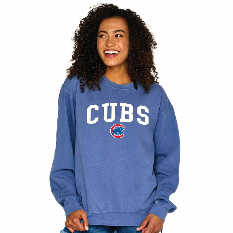 Chicago Cubs Women's Peri Walking Bear Crew Neck Sweatshirt Stylish Men's Tropical 