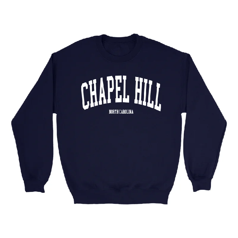 Chapel Hill North Carolina Classic Navy Adult Sweatshirt Trendy Men's Scandinavian