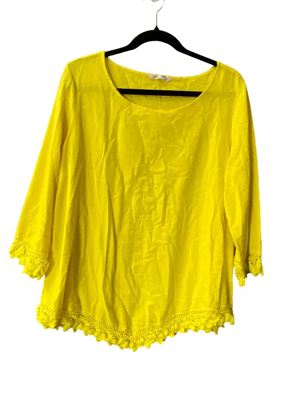 Top Long Sleeve By Soft Surroundings In Yellow, Size: Xl Luxurious Men's High