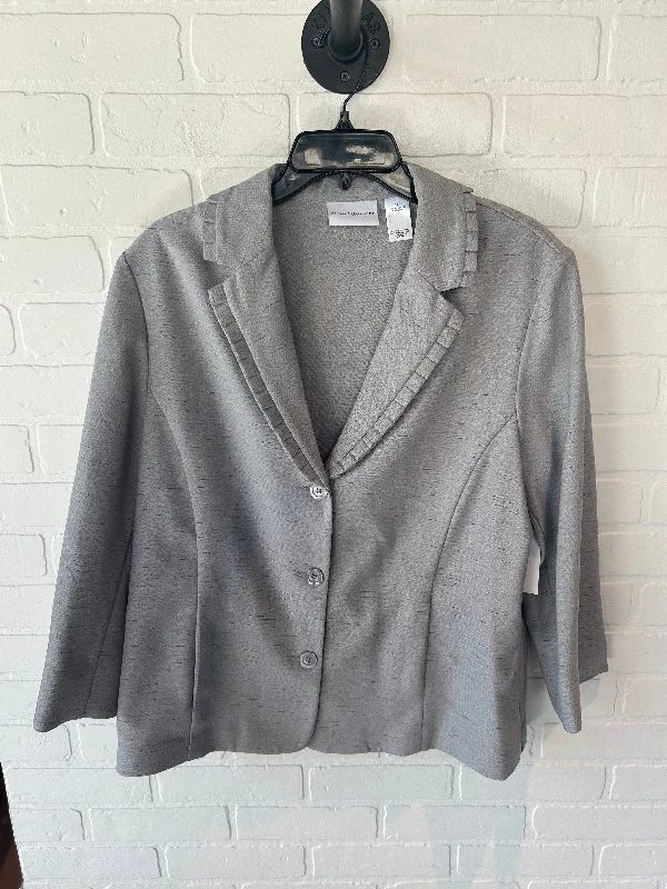 Blazer By Alfred Dunner In Grey, Size: 1x Tough Men's Military