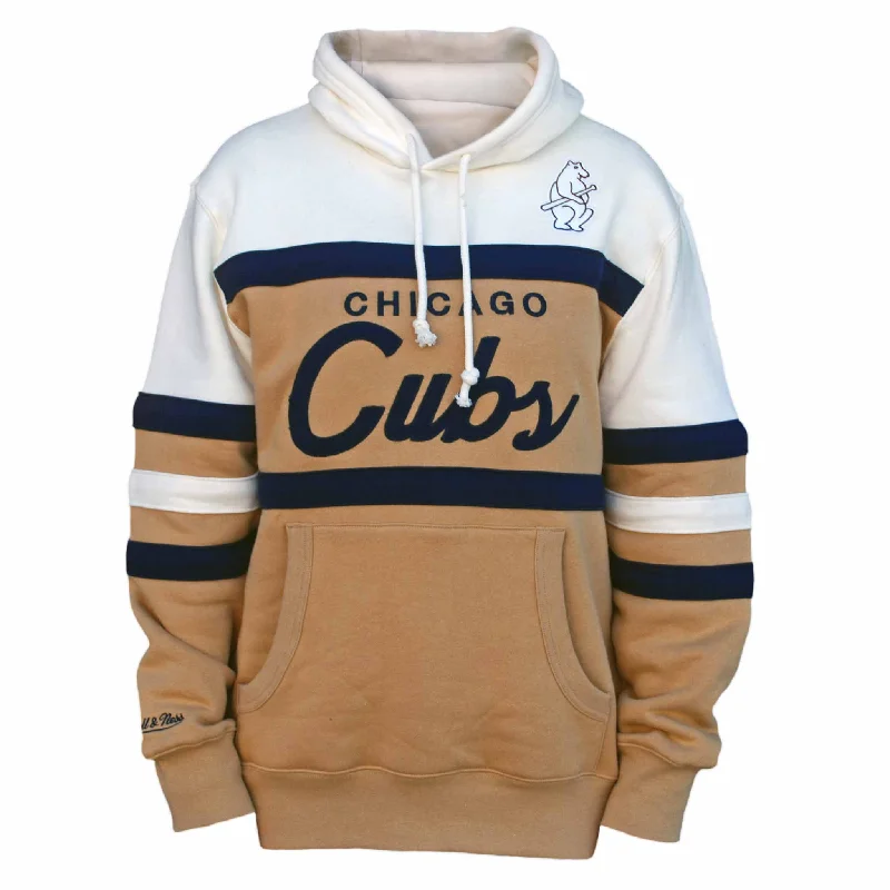 Chicago Cubs Tan & Cream Head Coach Hooded Sweatshirt Casual Men's Japanese 