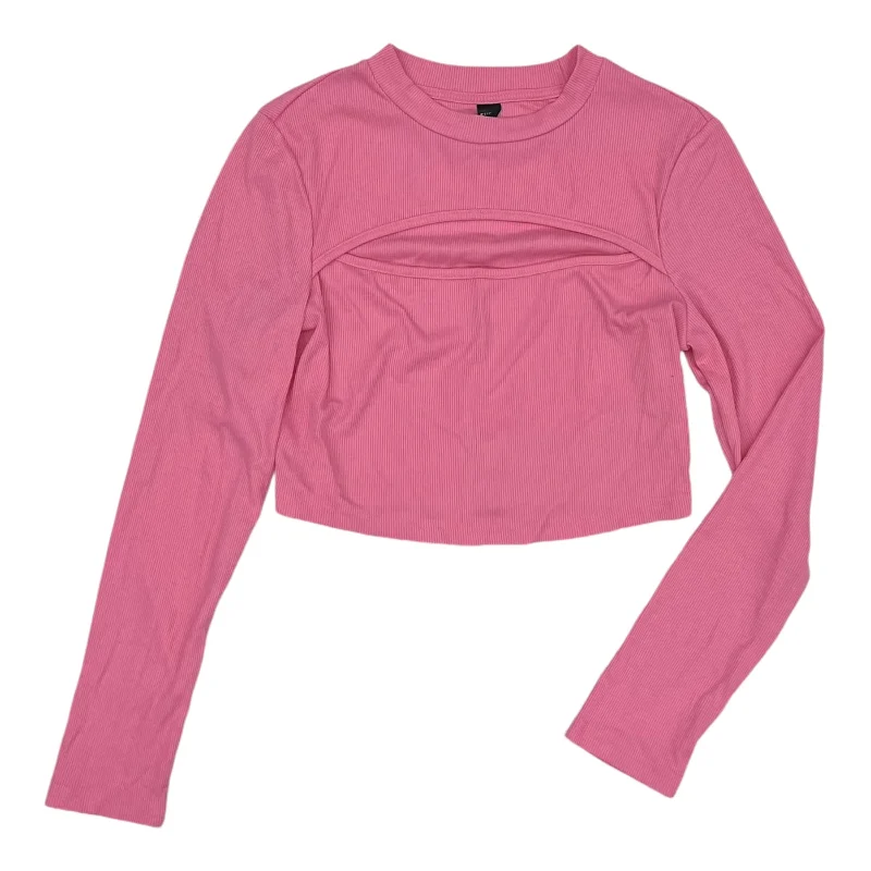 Top Ls By Shein In Pink, Size:L Monochromatic Office Style