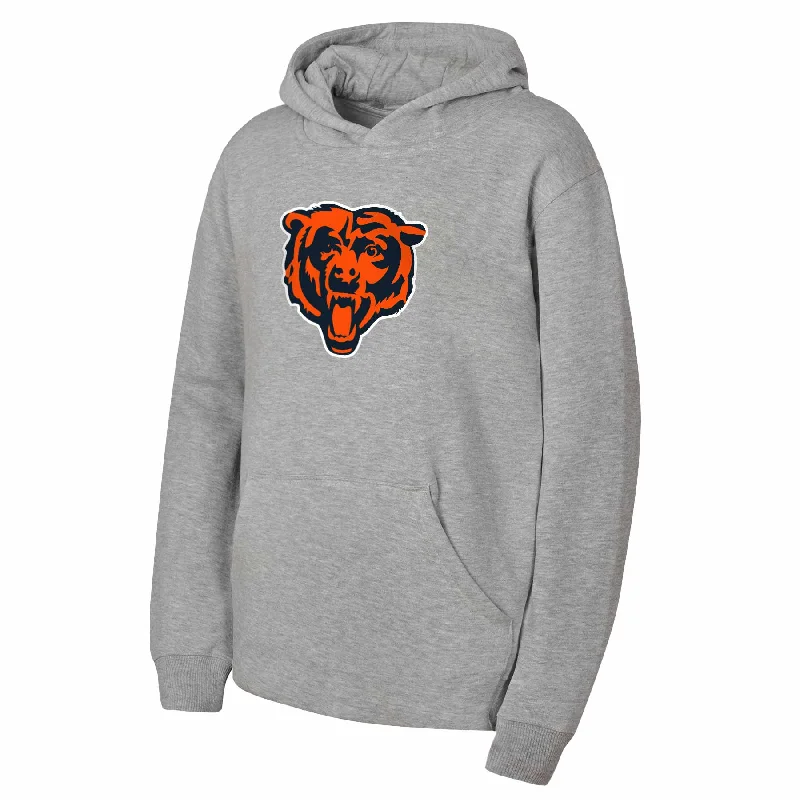 Chicago Bears Youth Grey Bears Head Hooded Sweatshirt Edgy Men's Punk