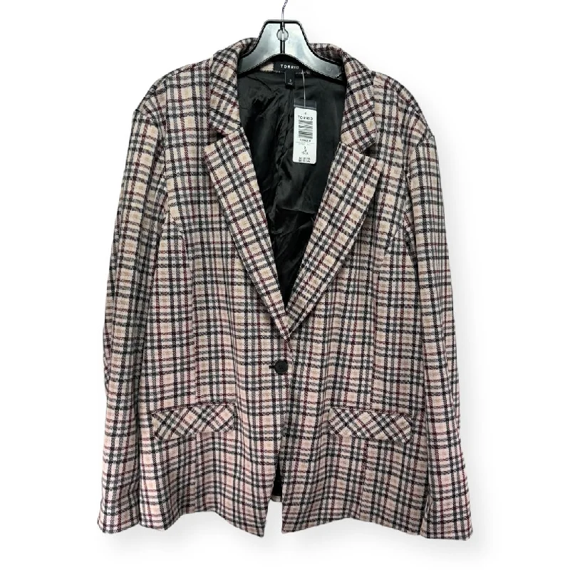 Plaid Pattern Blazer Torrid, Size 3x Trendy Men's Oversized