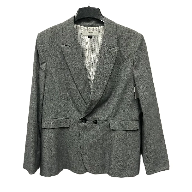 Blazer By Tahari By Arthur Levine In Grey, Size: 1x Sharp Men's Italian