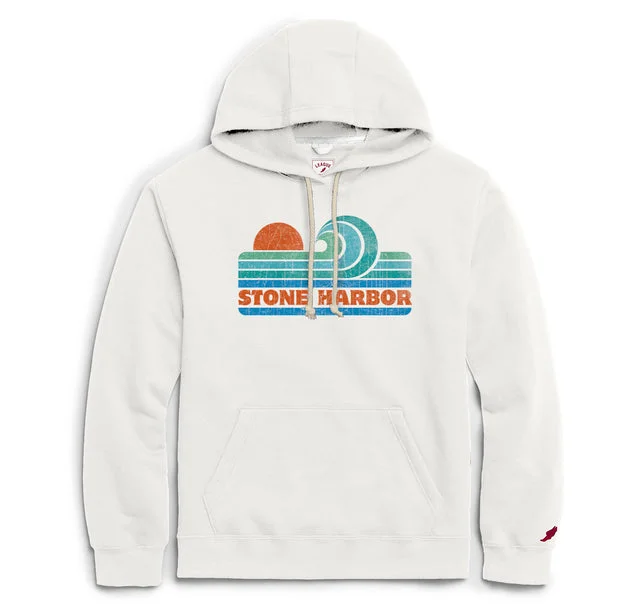 Men's Stone Harbor Essential Fleece Hoodie - White Youthful Men's Anime