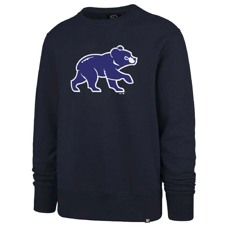 Chicago Cubs Spring Training Bear Navy Headline Crewneck Sweatshirt Sleek Men's Contemporary 