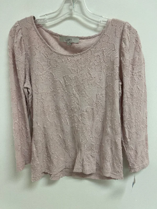 Top Long Sleeve By Loft In Pink, Size: S Casual Men's Short