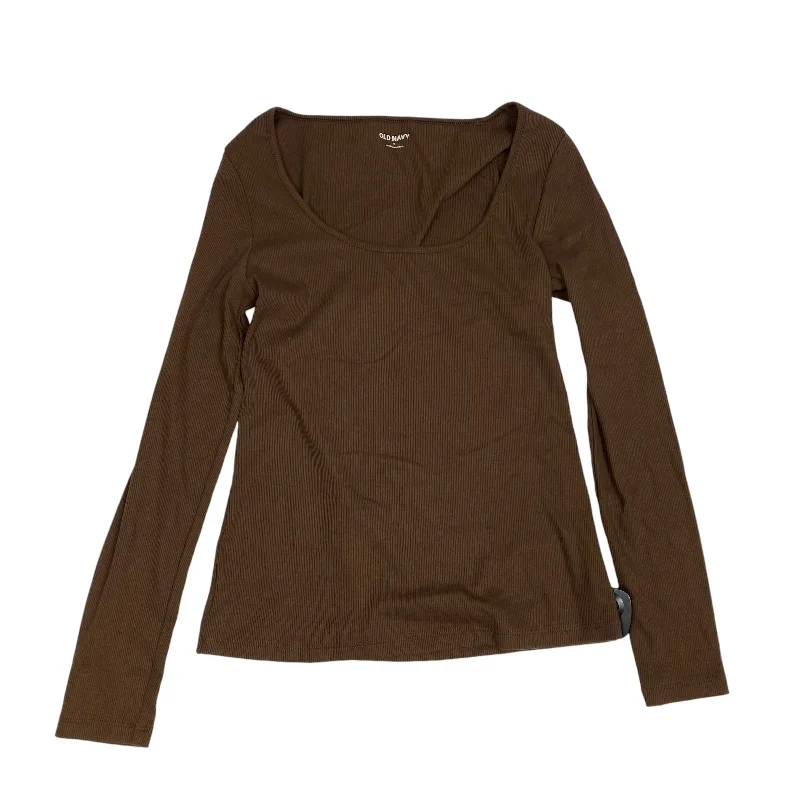 Top Long Sleeve Basic By Old Navy In Brown, Size: S Lumberjack